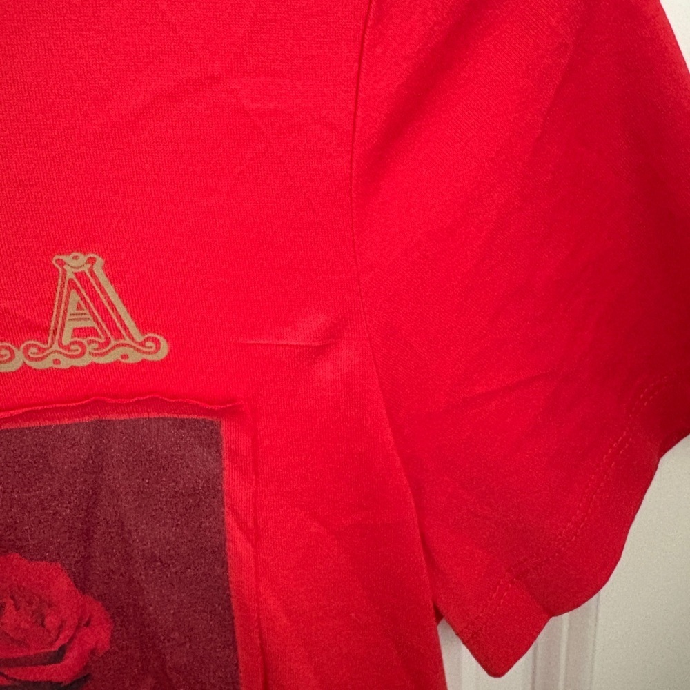 Max Mara Rosso Red Tee Women’s Small Cotton Designer - Picture 6 of 8